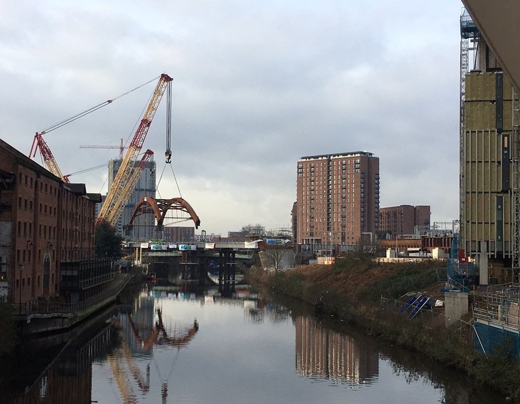 Ordsall Chord Arches Into Place About Manchester