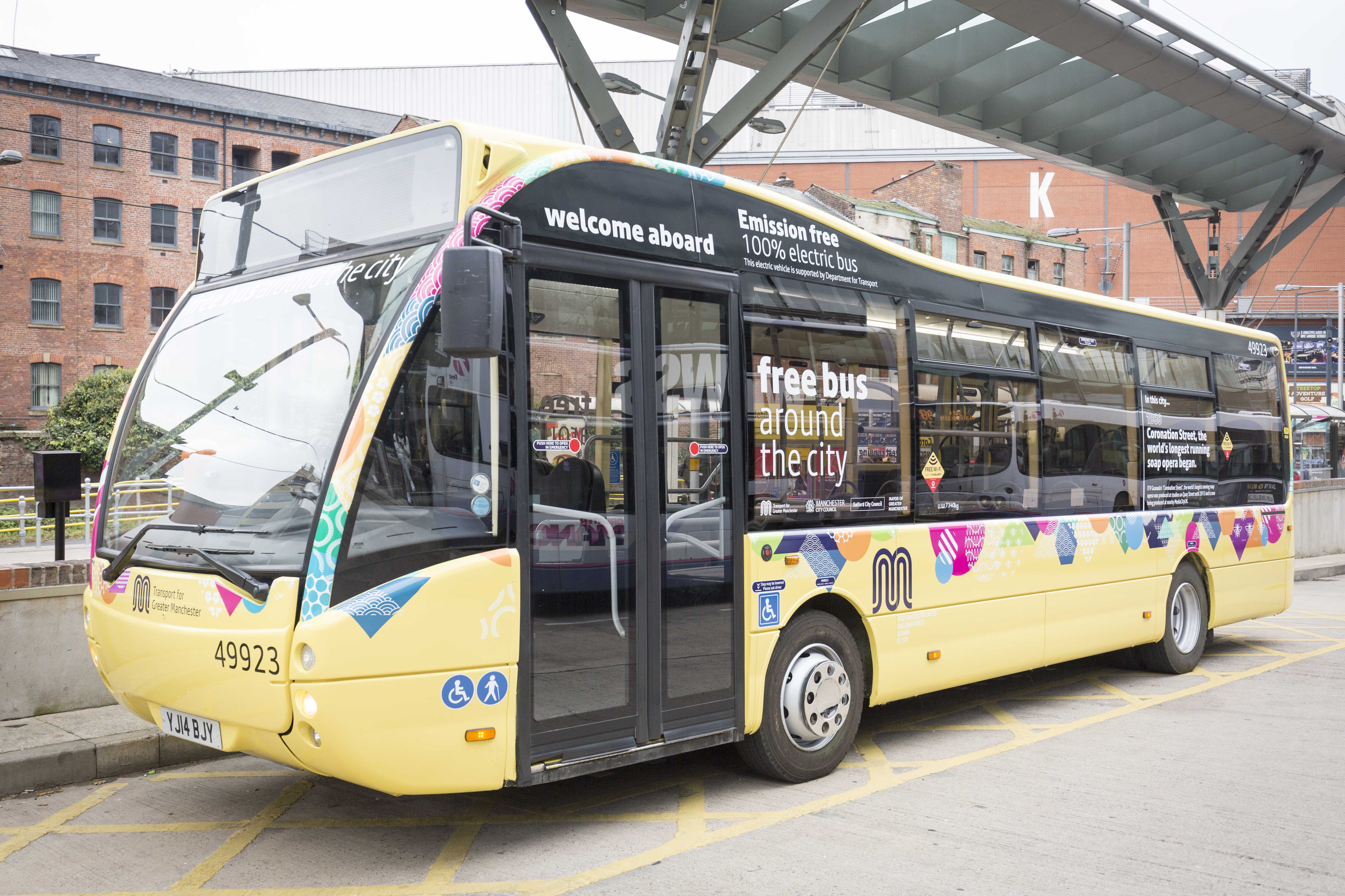 free bus travel greater manchester