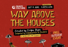 Commissioned by Quays Culture, Way Above the Houses is a unique arts project, inspired by the people of Salford