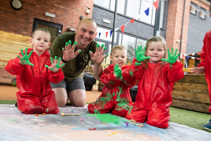 Proving that age is no barrier to creativity, children at an Altrincham nursery have created a stunning masterpiece