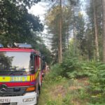 Cheshire Firefighters are currently tackling a large fire at Delamere Forest using portable pumps to get water to the area