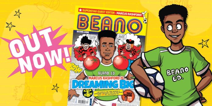 Manchester United and England striker Marcus Rashford has said reading is his “true escape”, as he joins the Beano Comics team