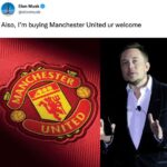 Elon Musk, the CEO of Tesla and SpaceX, has tweeted that he was "buying Manchester United"