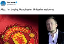 Elon Musk, the CEO of Tesla and SpaceX, has tweeted that he was "buying Manchester United"