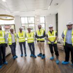 City Mayor of Salford, Paul Dennett helped to mark the New Bailey scheme milestone with a tour of the building