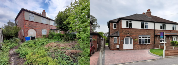 The house in Timperley, had been causing serious complaints from neighbours until Trafford Council’s Housing Standards team stepped in