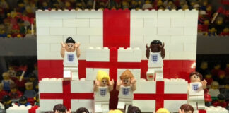 LEGOLAND Discovery Centre Manchester has paid tribute to England's Lionesses as they become European champions